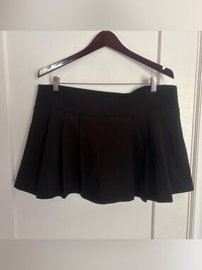 Black Pleated Mini skort- Women